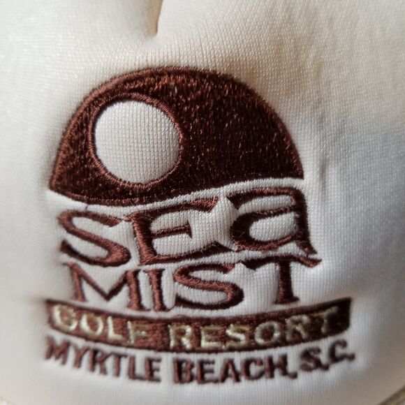 Sea Mist Golf Resort Myrtle Beach golf snapback hat beige - Picture 2 of 8